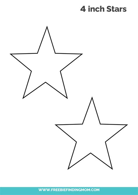 star template free printable 6 inch