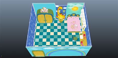 Cartoon Kids Room Interior 3d Model 50 Fbx Ma Obj Unknown Free3d