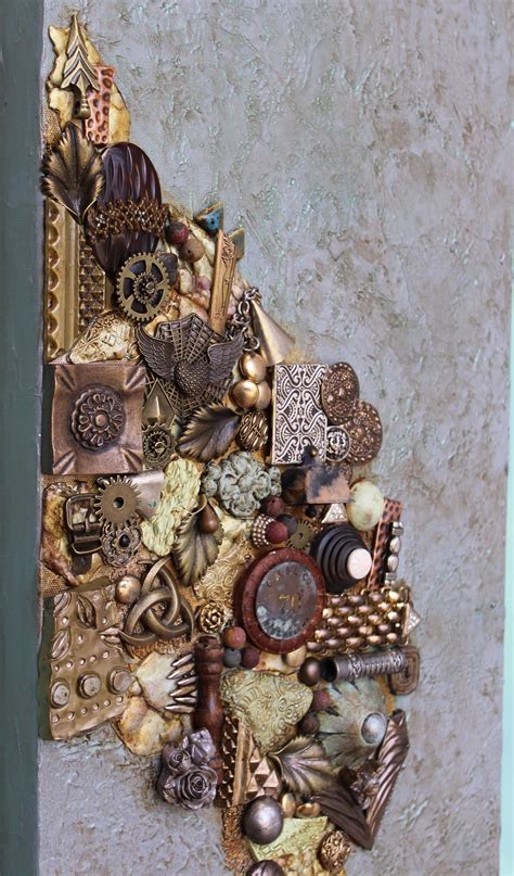 Assemblage Wall Art Pair Found Object Art 3d Steampunk Etsy