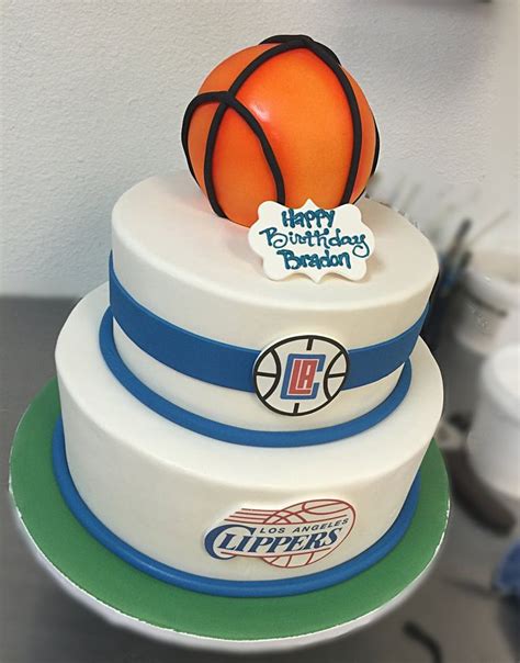 Cilppers Basketball Tiered Cake Tiered Cakes Cake Desserts