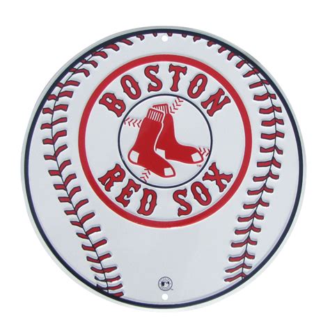 Boston Red Sox Logo Baseball Tin Sign Game Room Man Fan Cave Bar Pub W Treasuregurus