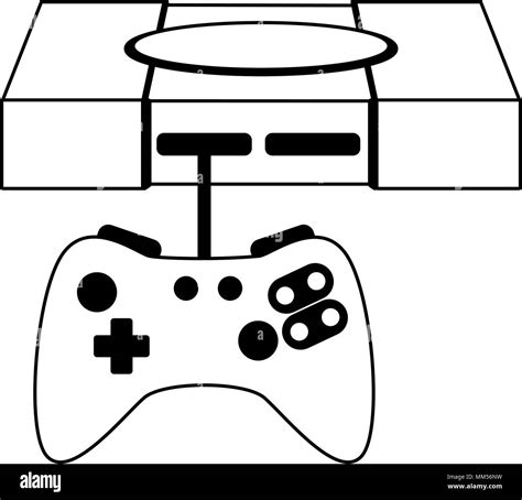 Retro Videogame Console On Black And White Stock Vector Image And Art Alamy