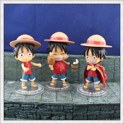 3 Pcsset 11 Cm Mini Cute One Piece Luffy Anime Figure Pvc