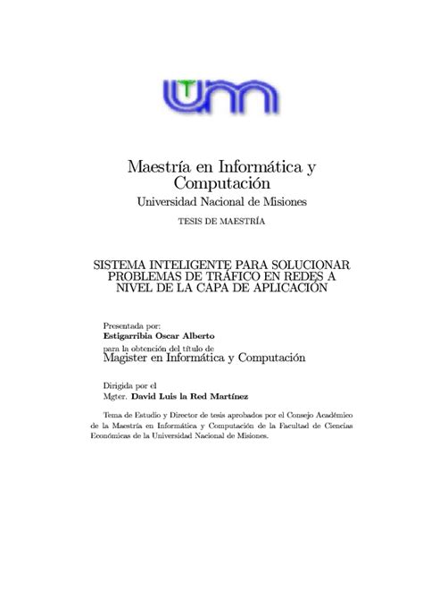 (PDF) Maestría en Informática y Computación | Oscar ...