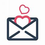 Carta Amor Envelope Icon Sobre Icono Cinta