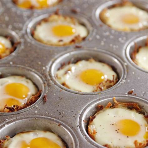 Baked Eggs In Hash Brown Cups Recipe Hash Brown Cups Baked Eggs