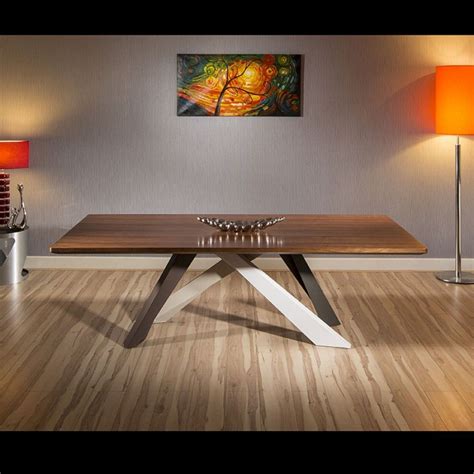 Large 12 Seater Walnut Top Steel Leg Boardroom Dining Table Glass