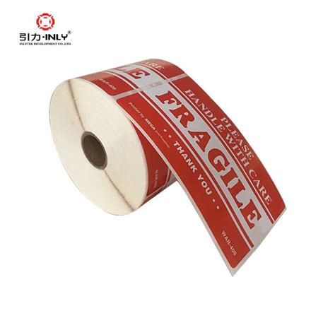 China 500 Labels Per Roll Logistic Label 2×3 Fragile Sticker Warning