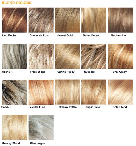 Blonde Hair Color Number Chart
