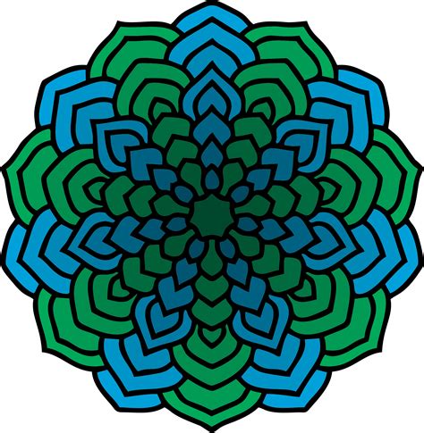 Download Green and Blue Mandala vector clipart image - Free stock ...