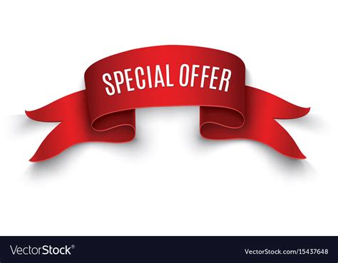 Special Offer Ribbonred Scroll Banner Royalty Free Vector