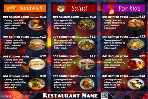 The images of the menu shown on the app/website have been watermarked by the eazydiner logo. Menu flyer for fast food and restaurant - Professional ...