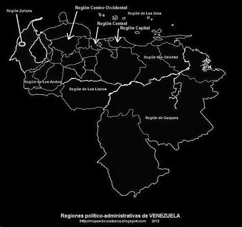 Mapa Con Los Nombres De Las Regiones Politico Administrativas De