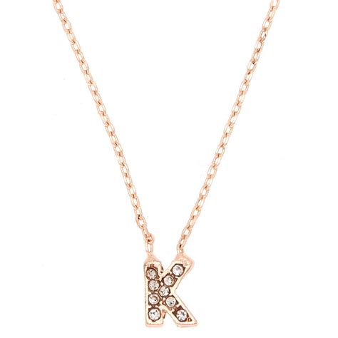 Check spelling or type a new query. Rose Gold Initial Pendant Necklace - K | Claire's US