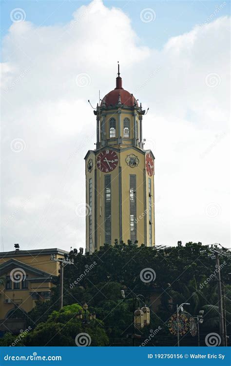 Manila City Hall Clock Tower Facade In Manila Philippines Editorial