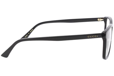 gucci gg0407o 001 eyeglasses men s black full rim rectangular optical frame 55mm