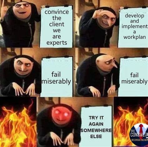 Gave the facts in a nutshell; Consulting in a nutshell - Meme Guy