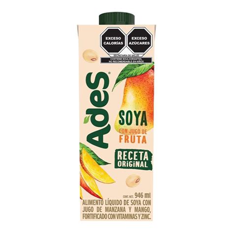 Alimento Liquido De Soya Ades Sabor Mango 946 Ml Walmart