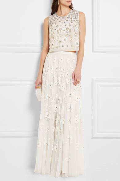 Needle And Thread Embellished Tulle Maxi Skirt Net A Portercom