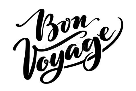 Hand Drawn Vector Lettering Bon Voyage Word By Hands Isolated Vector