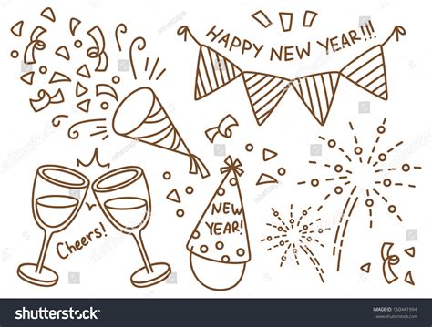 New Year Doodle Stock Vector 160441994 Shutterstock