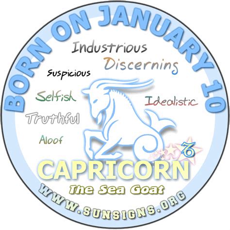 January 10 - Capricorn Birthday Horoscope Meanings & Personality | Sun ...