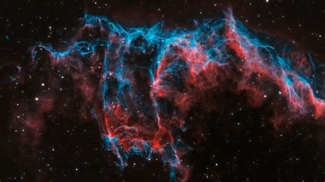 The Eastern Veil Nebula Close Up Detail Astrophotography Of A