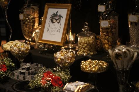 Black And Cold Masquerade Candy Buffet By Ooh La La Lolly Bars And Candy
