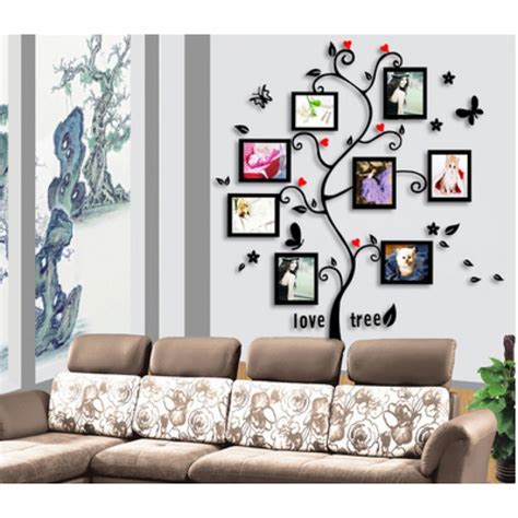 Living Room Tree Photo Frames Wall Decal Sticker Wackydot Diy