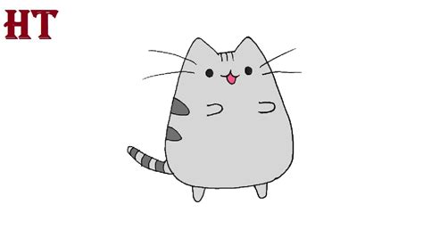 How To Draw Pusheen The Cat Easy Youtube