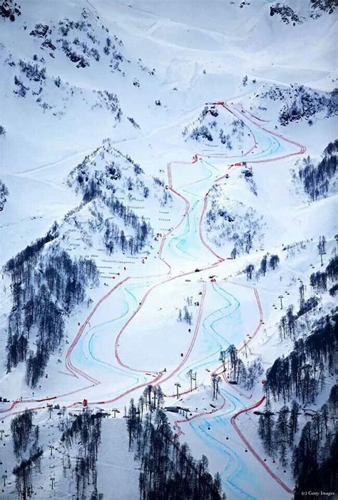 Downhill Course Sochi Olympics 14 Alpine Skiing Ski Racing Ski