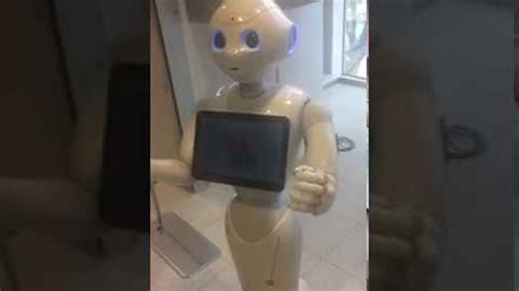 Ticklish Robot Interacts With Crowd Viralhog Youtube