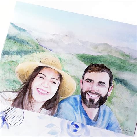 Retrato Em Aquarela Sob Encomenda Curitibapr Elo7