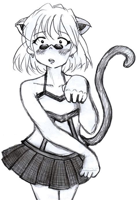 Rule 34 Animal Ears Blush Cat Ears Highres Malestar Monochrome