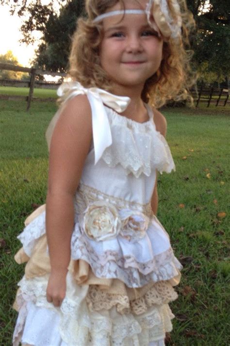 Boho Country Chic Cottage Dress Vintage Little Girl By