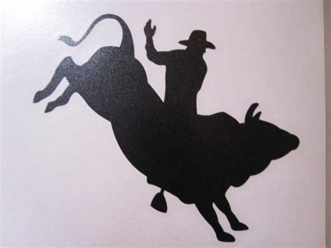 Bull Riding Vinyl Window Decalsticker Available In 24 Colors Rodeo