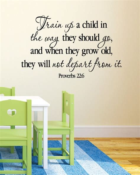 Proverbs 226 Train Up A Child In The Way They Should Go Etsy