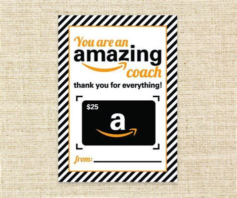 Find the best discounts at gift cardio for coach. Amazon Gift Card holder for Coach - 5x7 Printable Gift Card for Coach - You are an Amazing Coach ...