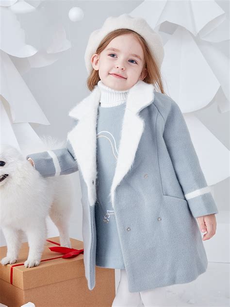 2018 Winter Baby Girls Elegant Jacket Children Wool Coat Little