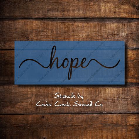 Hope Word Stencil Reusable Craft Stencil Sign Making Etsy