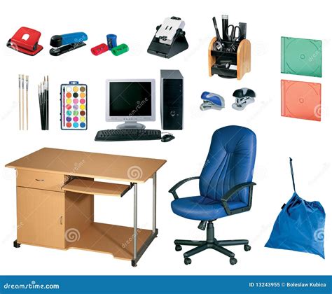Office Tools Stationery Set Stock Image Image Of Materials Nobody
