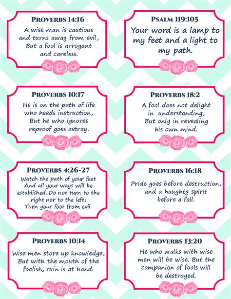 There are many benefits of printable bible verses. The Blogging Pastors Wife: 8 Printable Verse Cards on Wisdom