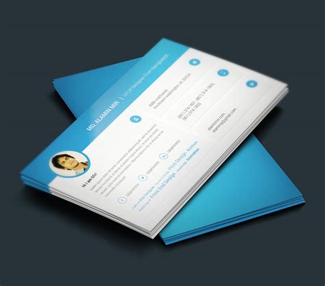 Click on any of the details on the card, to edit them. Free Resume And Business Card Design - GraphicsFuel
