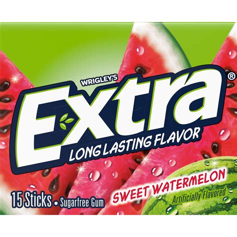EXTRA Sweet Watermelon Sugarfree Gum, Single Pack 15 Pieces - Walmart ...