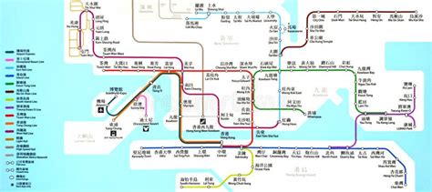 Mtr Station Route Map In Hong Kong Editorial Photography Image Of