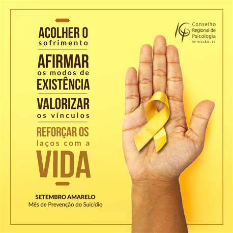 CRP integra campanha Setembro Amarelo de prevenção do suicídio