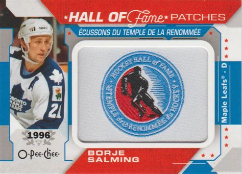 Borje Salming 2022 23 O Pee Chee Hall Of Fame Patches Flickr