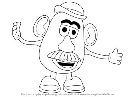 Learn How To Draw Mr Potato Head From Toy Story Toy Story Step By