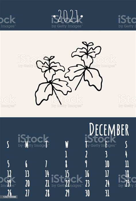 Ilustración De Calendario 2021 Lindo Calendario 2021 Calendario De Moda En Estilo Escandinavo