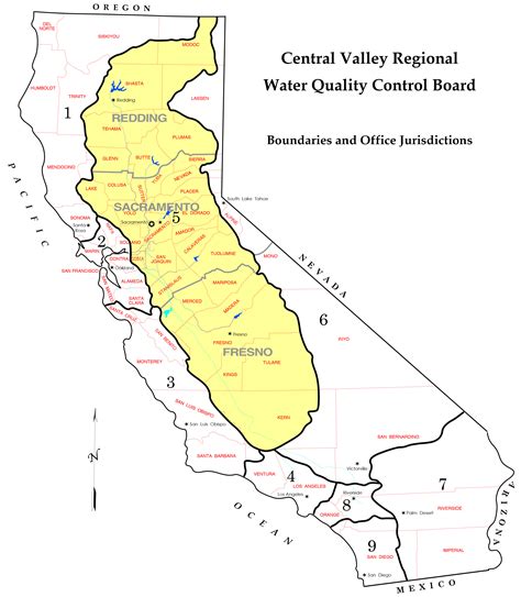 Map Of California Central Valley Region
